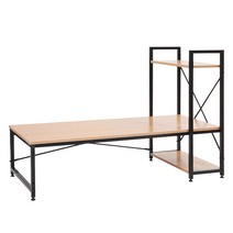 지오 데스크 책상 좌식 소파 테이블 거실 인테리어 학생 컴퓨터, 블랙