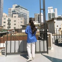 바보사랑 여자 무릎 찢청 무파진 와이드핏 화이드 롱 팬츠.옷자락(무료배송)