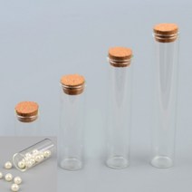 코르크 마개 일자형 유리통 유리소분병 미니병 코르크마개유리병, 120mm
