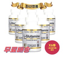 최신정품 CGN L 글루타민 500mg 120정 X6통 캘리포니아골드뉴트리션 L Glutamine +휴대용약통 별도증정