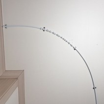 암막커튼등 무거운 커튼용 휘어지는 점보 라운드레일, (화이트) 점보 라운드레일