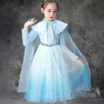 여아 눈꽃 케이프 원피스