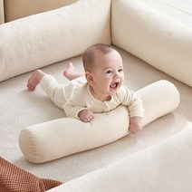 국내산 아기바디필로우 8colors 롱쿠션 베개 범퍼 침대안전가드 출산선물 죽부인 순면, [커버+솜] 면 모카