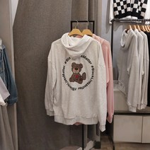 레겐보겐 50% 공용박시핏 곰돌이나염 후드티 3컬러