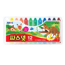 아모스 파스넷 크레파스, 12색, 25개