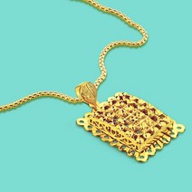 케빈텐트 캠프타운 오크돔 옥타곤 럭셔리 주얼리 여성용 골드 목걸이 925 실버 표면 펜던트 보헤미아 액세, 02 Pendant Chain 56CM