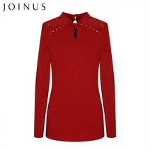 조이너스 비즈장식 하이넥 블라우스-JW18KL0102950A
