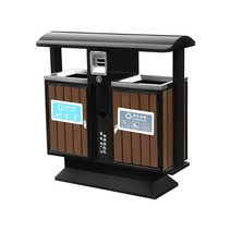 올템블리 분리수거장 부스 쓰레기 재활용 분리장 조립식, MX-S13005 (로즈우드 브라운)