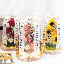 미니화환 스페셜데이 유리돔 부모님 생신 환갑 용돈 현금 선물, 핑크카네이션미니화환유리돔, 7번문구