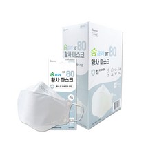 숨프리 황사마스크 대형 KF80, 20매, 1개, 화이트