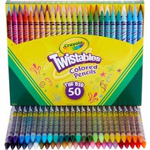 크레욜라돌려쓰는 색연필 세트 50가지색 CRAYOLA TWISTABLES, 1개, 50개입개