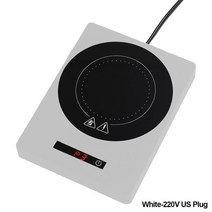 머그 컵 워머 연말 단체 선물 100도 히터 핫 티 메이커 자동 코스터 5단계, 화이트-220v us plug