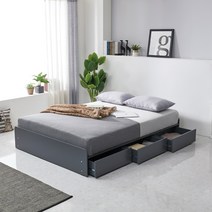 노랑나무 릴리 헤드없는 무헤드 높은 수납 서랍 저상형 평상형 침대 프레임 틀 SS Q, 릴리 무해드 침대 (높이230mm), LPM 그레이