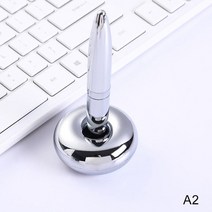무중력 펜 금속 테이블 책상 볼펜 마그네틱 홀더 포함 데스크탑 패션 사무용품, 2.silver