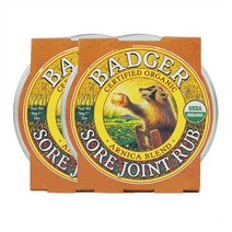 Badger 뱃져 럽 소어 조인트 크림 밤 Rub Sore Joint 56g 2팩, 1세트