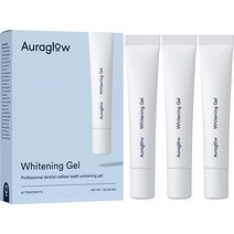 셀프치아미백 Auraglow 치아 미백 젤 리필 팩 35% Carbamide Peroxide 30회 트리트먼트 3 10mL 주사기