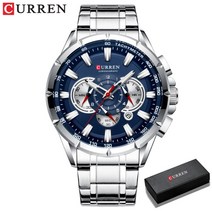 First anniversary 손목시계 기념 선물 중저가 시계 curren 방수 크로노 그래프 군사 남성용