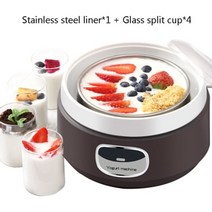 그릭요거트기계 요플레만들기 그릭요거트 요플레 요거트 치즈 발효기 메이커 만들기, 4개의 유리컵으로