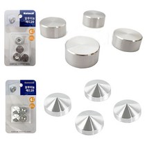 코텍 알루미늄 헤드20 20x9mm 4p K-6730 원형 뿔형 판 고정 아크릴 유리 구멍 볼트 계단 난간 게시판, (원형 4p)