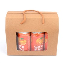 안이보이는 가로형 크라프트선물상자 사각포장박스 손잡이끈 병문안, 사이즈