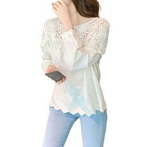 베러댓걸 펀칭레이스 플라워 블라우스