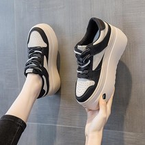 캐주얼 여성 신발 통굽 키높이 굽높은 운동화 8cm