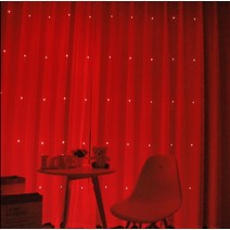 조명 6M LED 커튼 화환 창문에 USB 전원 요정 꽃줄 원격 새해 Led 크리스마스 장식, [05] red, [07] 6x3M