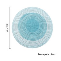 야자매트 엘리베이터보양 체크철판 식생매트 2022 최신 라운드 단열 매트식탁 매트노르딕 서양 음식 매트그릇 매트티 컵 매트일본 면 대마 플레이트, 03, 30cm, 둥근