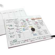 주간 계획표 양식 뜯어쓰는 떡메 제본 스케줄러 위클리플래너 서식 용지 60매 245x175