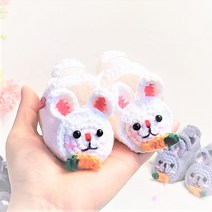 2023년. 깡총 깡총 토끼 아기신발 [DIY]패키지 / 유아덧신 코바늘덧신 토끼신발 아기신발 니트 손뜨개신발, 만삭촬영용~50일, 선택안함, 진베이지