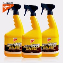 캉가루 물왁스 차량용 세차관리, 650ml, 3개