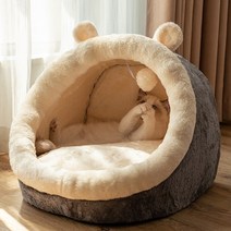 고양이 강아지케이지 하우스 집 숨숨집 원목 동굴집 사계절 유니버설 침대 집 빌라 겨울 따뜻한 반 밀폐형 집 매트 집 애완 동물 용품, 회색 고양이 - 담요 보내기, 라지사이즈여러마리 13neidog-컬렉션 플러스