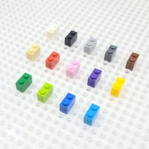 요고요 레고 호환 부품 커스텀 벌크 브릭 블럭 타일 플레이트 100G 소포장 패키지, [브릭 1 x 2] 보라색 100G