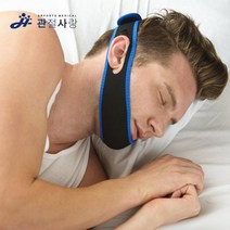 관절사랑 안티 스노어링 입벌림 방지 밴드 바른수면입벌림 수면 마우스피스 코골이방지기구 입벌림방지밴드, 블랙