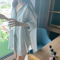 여름신상/여성/롱/셔츠/면마/린넨/블라우스/루즈핏