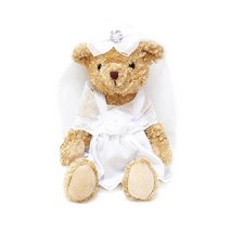 웨딩테디베어-여 소 22cm /팬시점판매용 완구, 없음