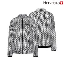 헬베스코 MWJP_663 블랙 여성 헤링본 집업가디건 골프자켓