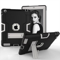 실내자전거 타기 탁스고정 듀터 자전거 스마트 고정 평 로라 인스텝트 유아 트레일러Apple iPad 2 34 A1458 A1459 A1460 A1416 A1397 케이스 충격, 블랙-그레이