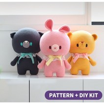 [바이브리 DIY KIT] 피터패트 베이비 라지 코바늘 인형 패키지, A. 보니 (토끼)