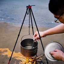더치오븐 삼각대 냄비걸이 화로대 스탠드 캠핑용품, 상세내용표시