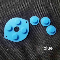 GG 버튼 전도성 고무 패드 교체 SEGA 하이 라이트 LCD 스크린 키트 세가 게임 기어 쉘, 05 Blue