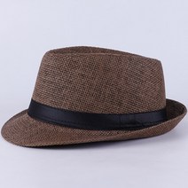 재즈 밀짚 모자 봄/여름 레트로 남성용 페도라 파나마 상의 격자 무늬 성인용 중산모 클래식 버전 Chapeau