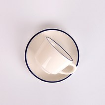 시라쿠스 커피잔세트모음 블루라인 받침포함 도자기 찻잔 음료컵, 사각카푸치노커피잔세트(받침포함)