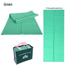 필라테스매트 홈트매트 요가매트 휴대용 접이식 PVC 요가 매트 3/5/8mm 운동 패드 초보자용 두꺼운 미끄, 04 Green 3mm