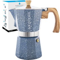 GROSCHE 밀라노 스토브탑 에스프레소 메이커 모카포트 에스프레소 컵 1잔 - 44ml(1.5 액량 온스) 블랙 쿠바 커피 메이커 스토브 탑 커피 메이커 모카 이탈리아 에스프, 12 cup