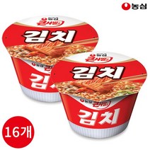 농심 김치 큰사발면 112g x 16개