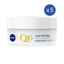 니베아 큐텐 파워 페이스 크림 수분크림 라이트 SPF15 50ml Nivea Q10 Power Face Cream Moisturiser Light, 5개