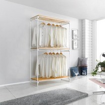 맥스 1566 와이드 2단행거.아름이와다움이(무료배송), 화이트