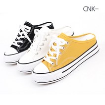 CK17521 여자 캔버스 키높이 통굽 뮬운동화 스니커즈 블로퍼 5cm