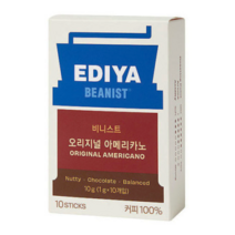 이디야 비니스트 오리지널 아메리카노 원두커피믹스, 10개, 10개입